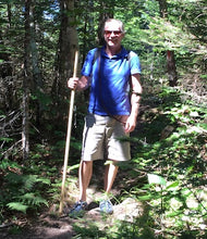 Load image into Gallery viewer, hiker with wooden staff