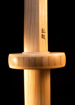 Kanji inscriptions for wooden weapons