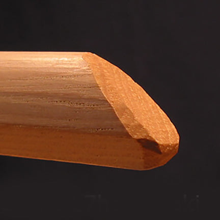 hand cut chisel style bokken point