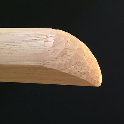 hand cut kenjutsu short bokken kissaki detail