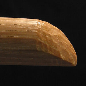 carved chisel point of shinto short bokken