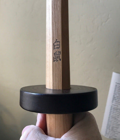 kingfisher leather tsuba for bokken