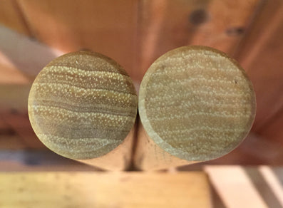 hickory dowel endgrain