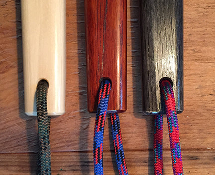 tessen lanyard color choices: green, blue and red